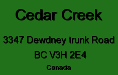 Cedar Creek 3347 DEWDNEY TRUNK V3H 2E4